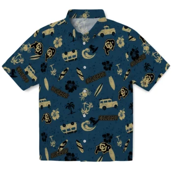 colorado buffaloes beach vibe navy hawaiian shirts best selling