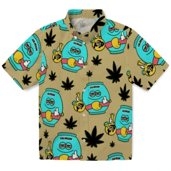 colorado buffaloes bong smile gold hawaiian shirts best selling