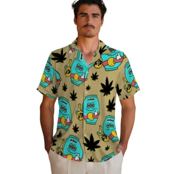 colorado buffaloes bong smile gold hawaiian shirts fashion forward