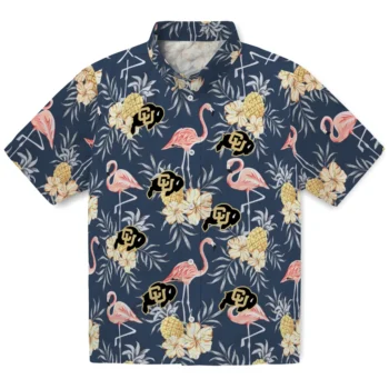 colorado buffaloes flamingo hibiscus navy hawaiian shirts best selling