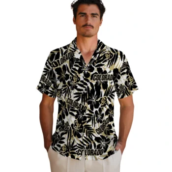 colorado buffaloes hibiscus overlay hawaiian shirts fashion forward