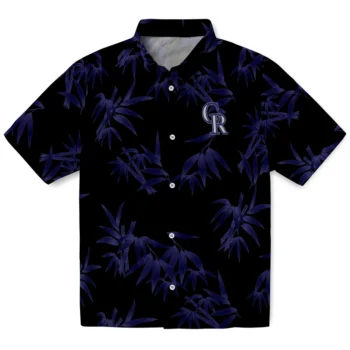 colorado rockies bamboo branches blue black hawaiian shirts best selling