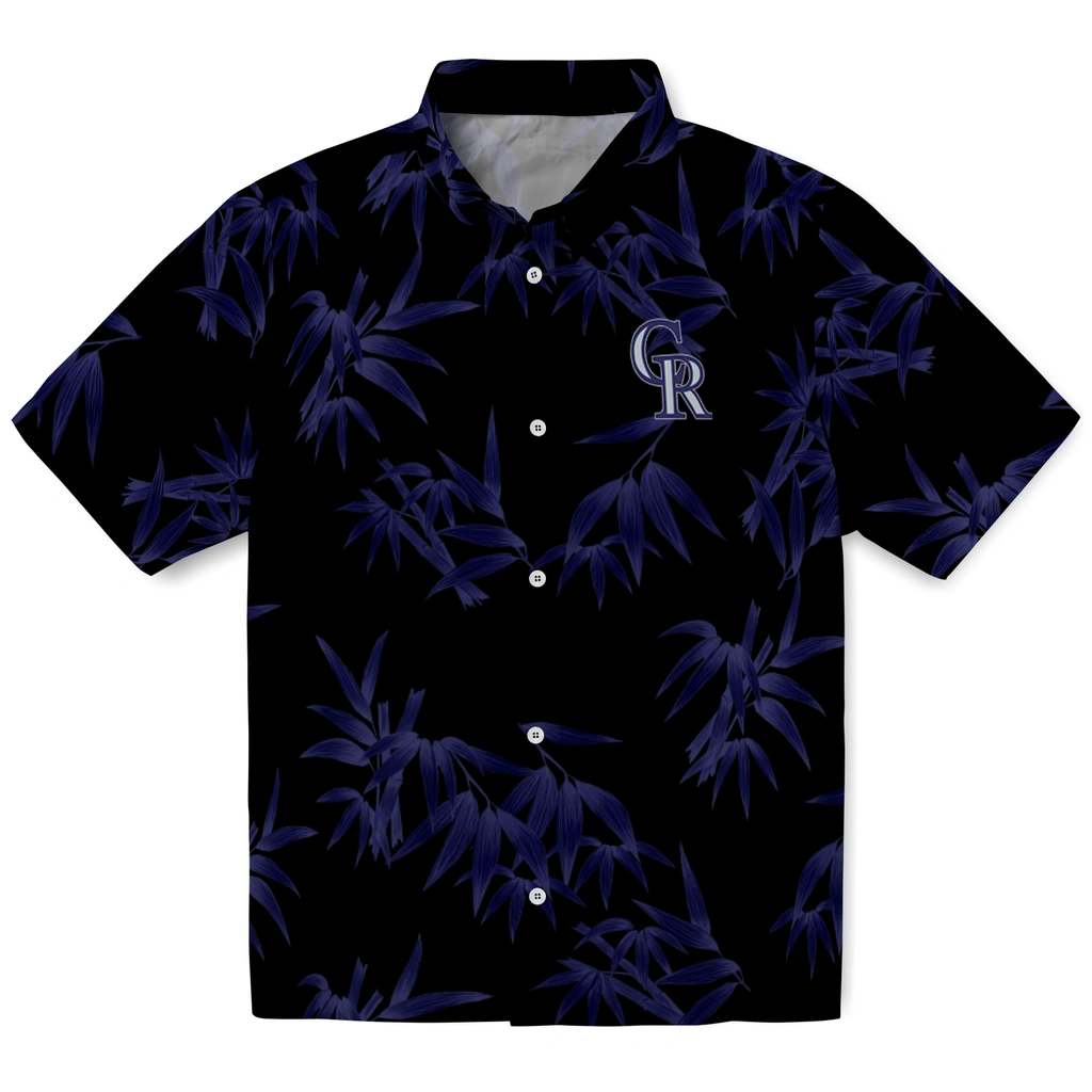 Colorado Rockies Hawaiian Shirt - Bamboo Branches colorado rockies bamboo branches blue black hawaiian shirts best selling