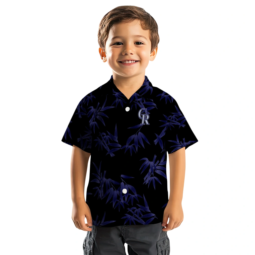 Colorado Rockies Hawaiian Shirt - Bamboo Branches colorado rockies bamboo branches blue black hawaiian shirts top rated