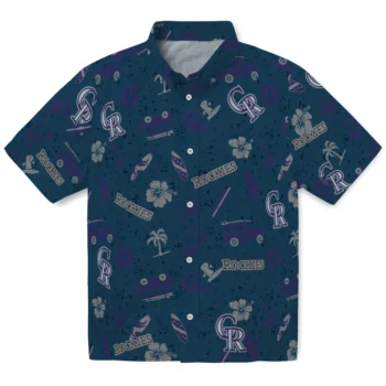 colorado rockies beach vibe navy hawaiian shirts best selling