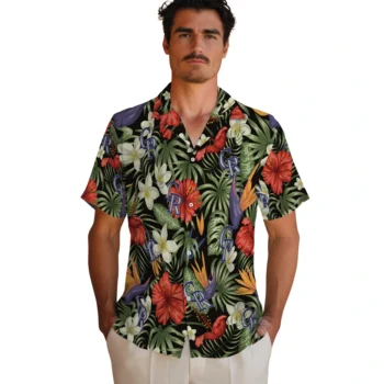 colorado rockies hibiscus bird hawaiian shirts fashion forward