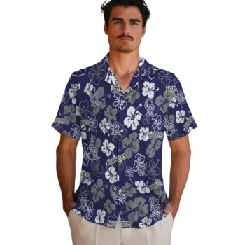 colorado rockies hibiscus bloom blue hawaiian shirts fashion forward