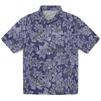 colorado rockies hibiscus oasis blue hawaiian shirts best selling
