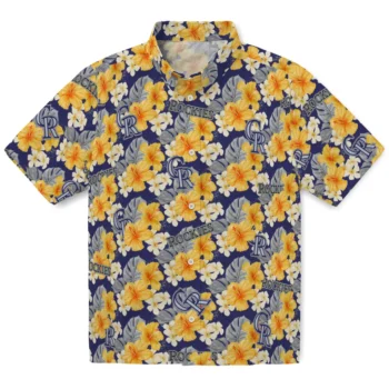 colorado rockies hibiscus tropics blue yellow hawaiian shirts best selling