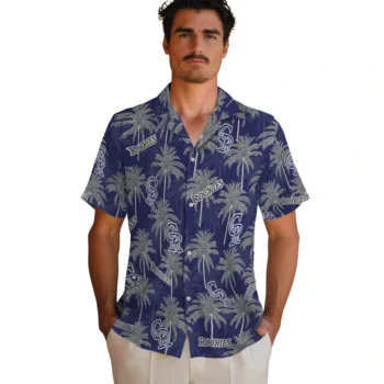 colorado rockies palm grove blue hawaiian shirts fashion forward