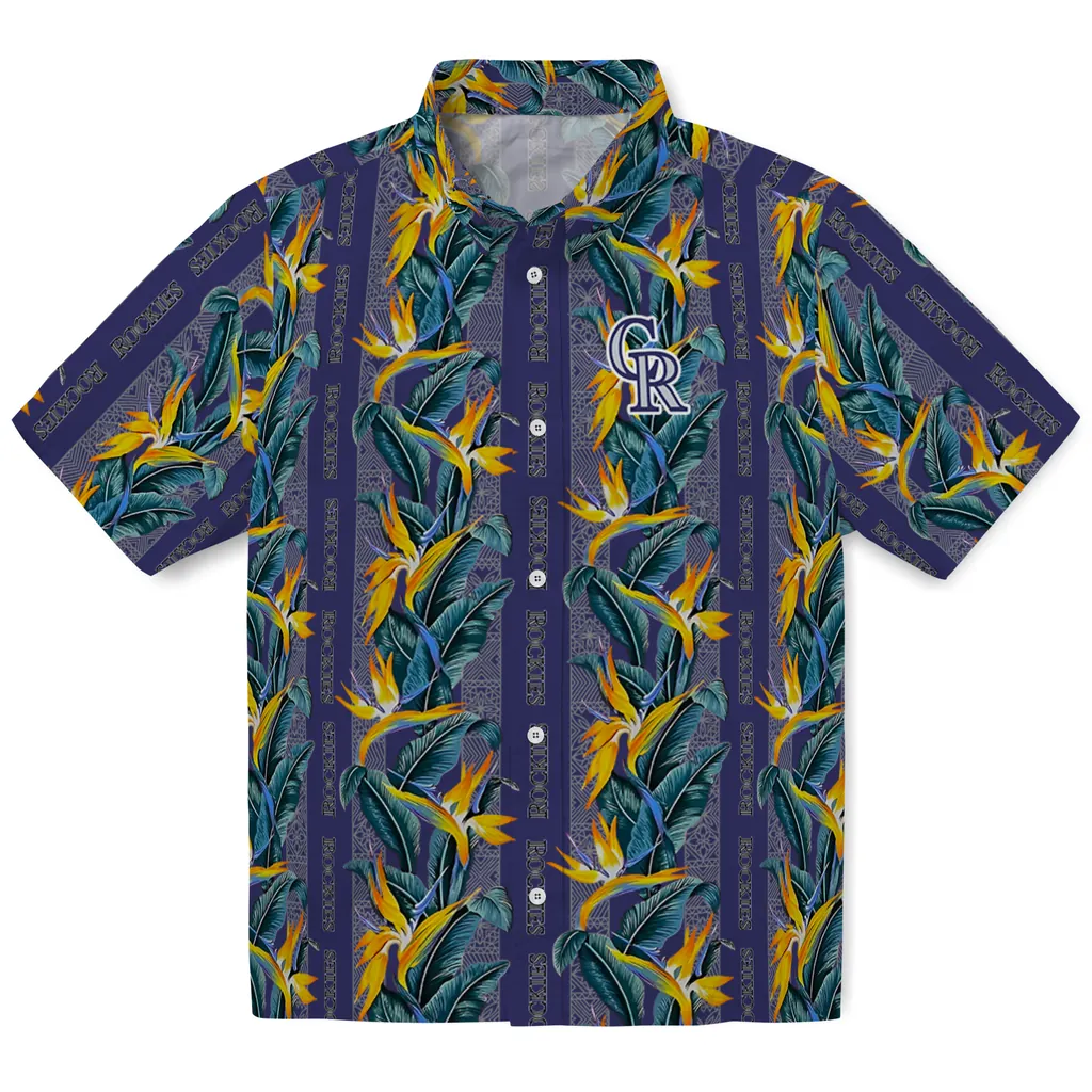 Colorado Rockies Hawaiian Shirt - Paradise Vines colorado rockies paradise vines blue hawaiian shirts best selling