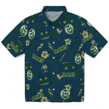 colorado state rams beach vibe navy hawaiian shirts best selling