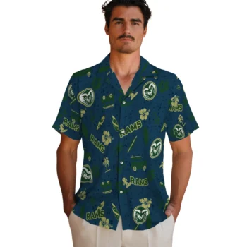 colorado state rams beach vibe navy hawaiian shirts fashion forward