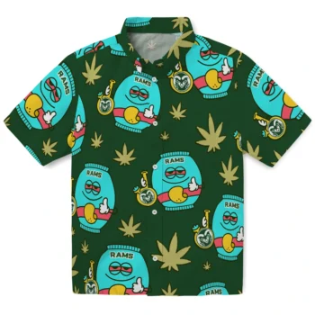 colorado state rams bong smile green hawaiian shirts best selling