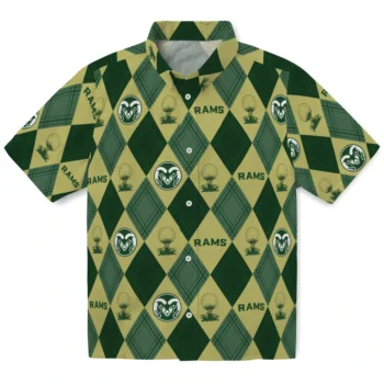 colorado state rams balloon plaid green hawaiian shirts best selling