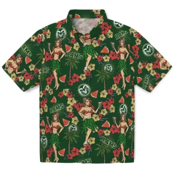 colorado state rams hawaiian girls design green hawaiian shirts best selling