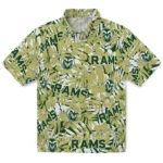 Colorado State Rams Hawaiian Shirt – Hibiscus Overlay