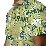Colorado State Rams Hawaiian Shirt – Hibiscus Overlay