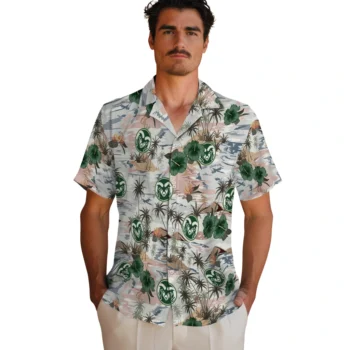 colorado state rams hibiscus seaside white hawaiian shirts fashion forward