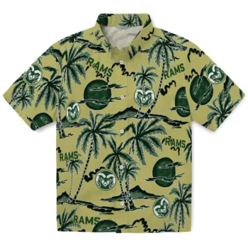 colorado state rams palm sunset hawaiian shirts best selling