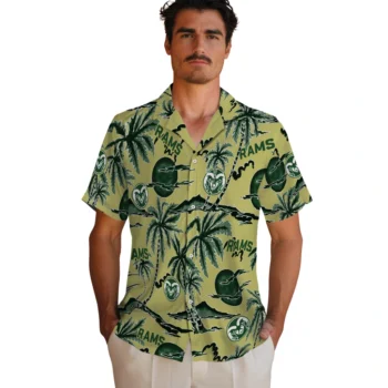 colorado state rams palm sunset hawaiian shirts fashion forward