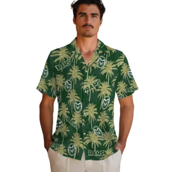 colorado state rams palm grove green hawaiian shirts fashion forward