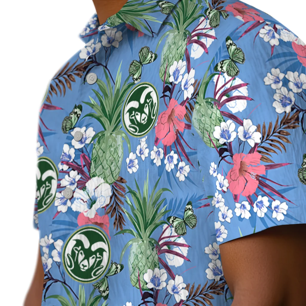 Colorado State Rams Hawaiian Shirt - Pineapple Bouquet colorado state rams pineapple bouquet best sky blue hawaiian shirts trendy