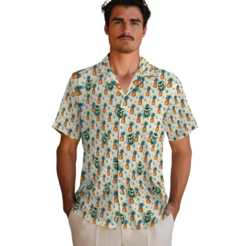 colorado state rams pineapple delight beige hawaiian shirts fashion forward