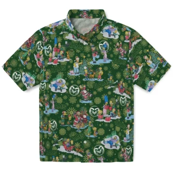 colorado state rams simpsons christmas green hawaiian shirts best selling