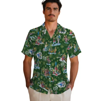 colorado state rams simpsons christmas green hawaiian shirts fashion forward