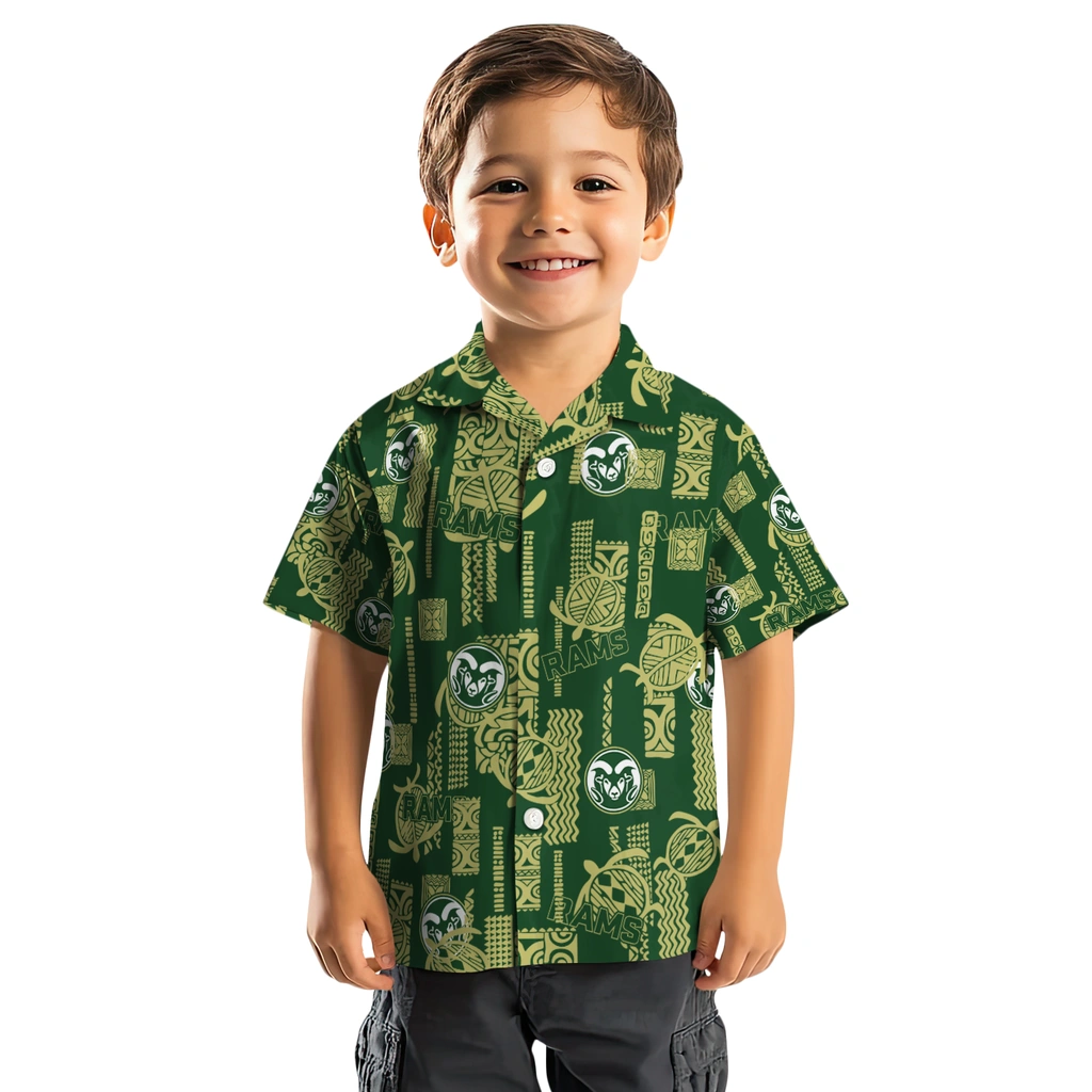 Colorado State Rams Hawaiian Shirt - Turtle Lines colorado state rams turtle lines green hawaiian shirts top rated