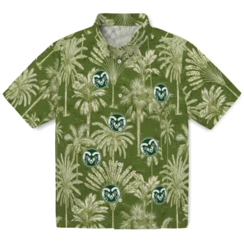 colorado state rams palm shadows green hawaiian shirts best selling