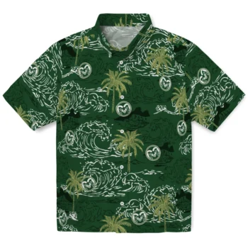 colorado state rams wave palm green hawaiian shirts best selling