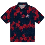 Columbus Blue Jackets Hawaiian Shirt – 50th State Flower