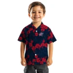 Columbus Blue Jackets Hawaiian Shirt – 50th State Flower