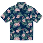 Columbus Blue Jackets Hawaiian Shirt – Flamingo and Hibiscus
