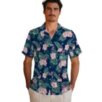Columbus Blue Jackets Hawaiian Shirt – Flamingo and Hibiscus