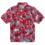 Columbus Blue Jackets Hawaiian Shirt – Hibiscus Overlay