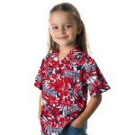 Columbus Blue Jackets Hawaiian Shirt – Hibiscus Overlay