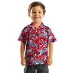 Columbus Blue Jackets Hawaiian Shirt – Hibiscus Overlay