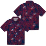 Columbus Blue Jackets Hawaiian Shirt – Leaf Outline
