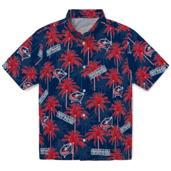 columbus blue jackets palm grove navy blue hawaiian shirts best selling