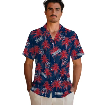 columbus blue jackets palm grove navy blue hawaiian shirts fashion forward