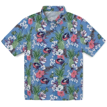 columbus blue jackets pineapple bouquet best sky blue hawaiian shirts best selling