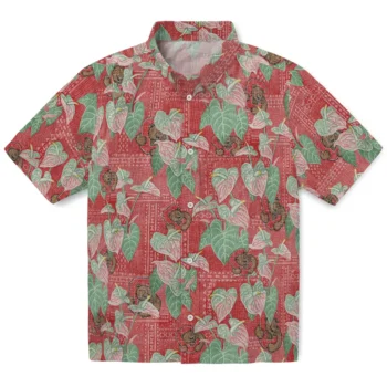 cornell big red anthurium overlay red hawaiian shirts best selling
