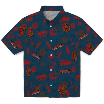 cornell big red beach vibe navy hawaiian shirts best selling