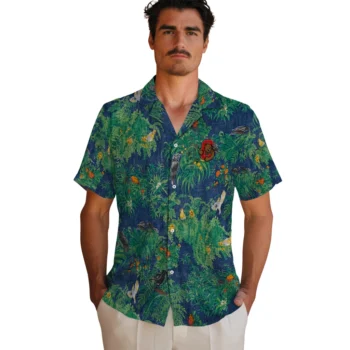 cornell big red bird canopy green hawaiian shirts fashion forward