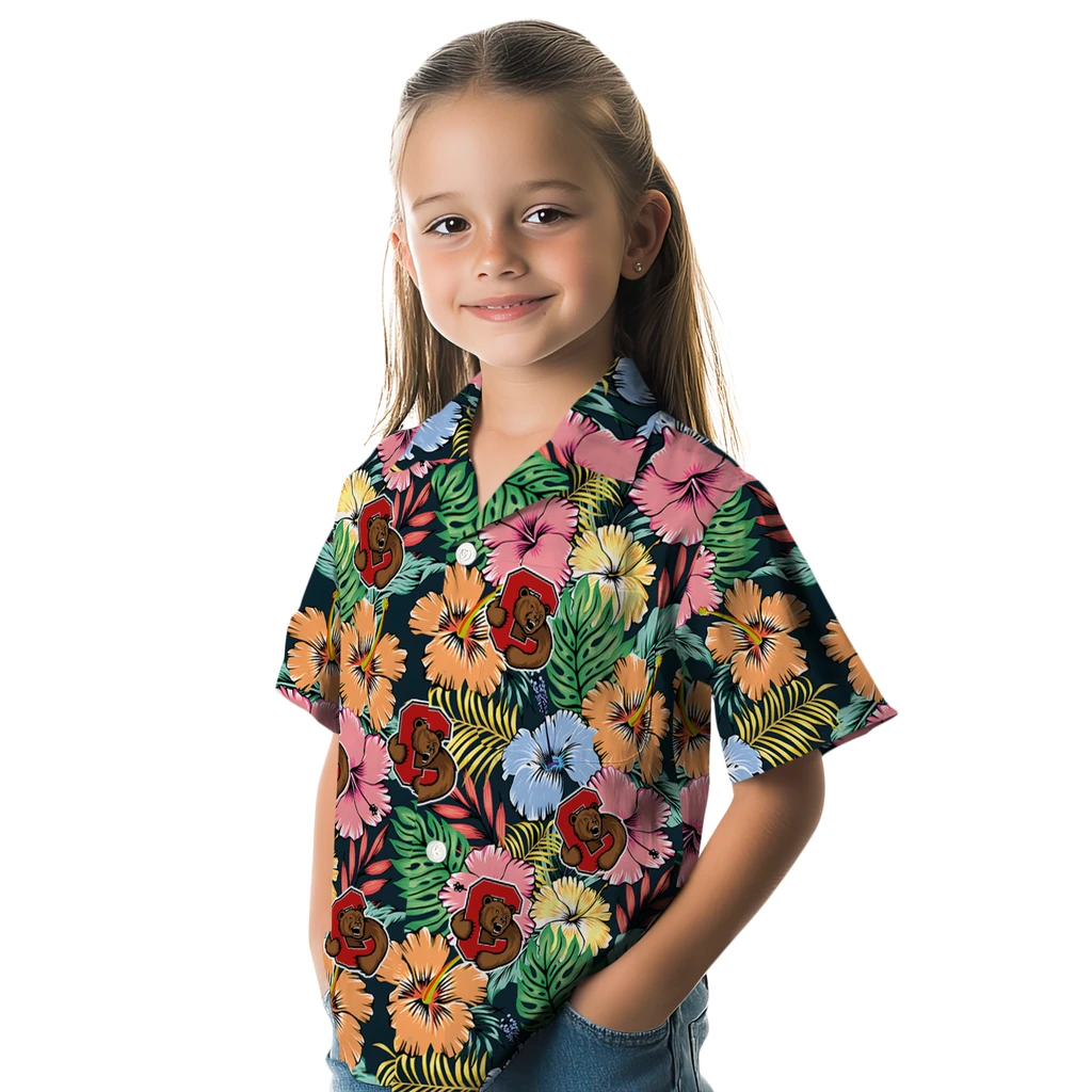 Cornell Big Red Hawaiian Shirt - Brilliant Hibiscus Garden cornell big red brilliant hibiscus garden hawaiian shirts premium grade