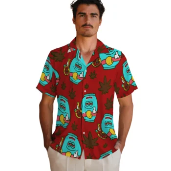 cornell big red bong smile red hawaiian shirts fashion forward