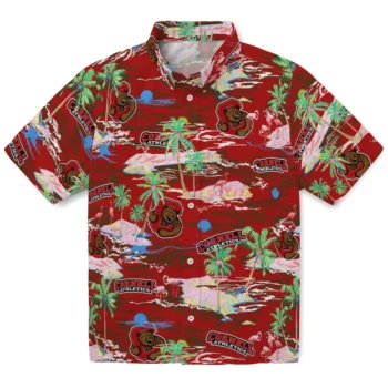 cornell big red flamingo retreat red hawaiian shirts best selling